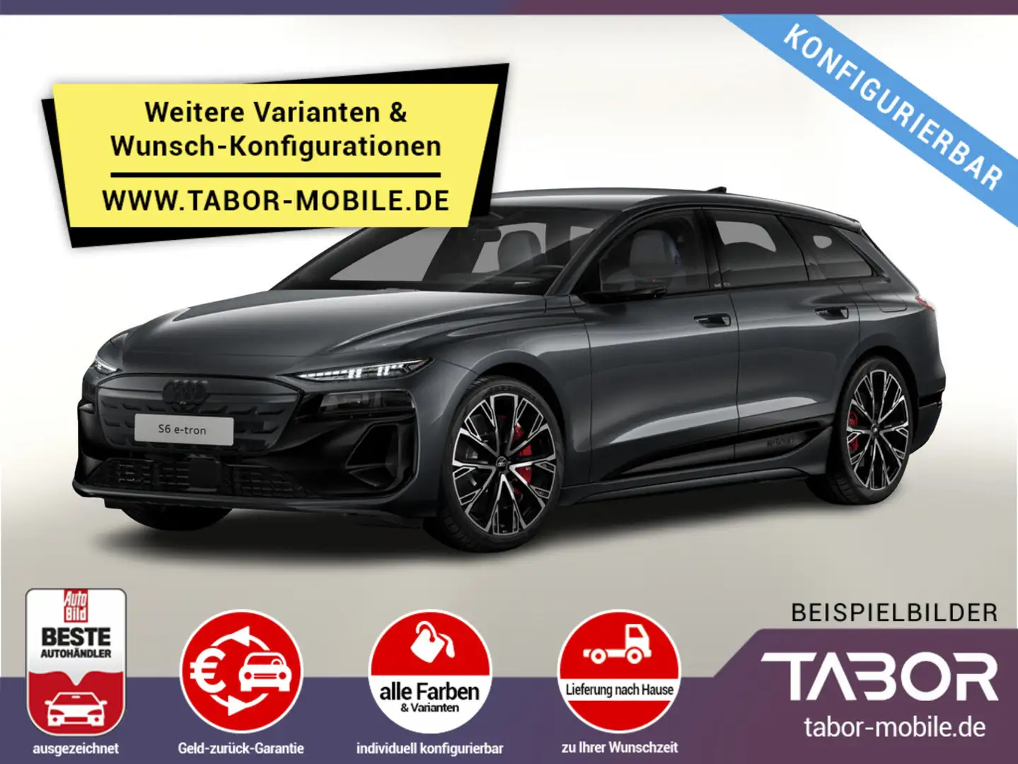 Audi S6 Avant e-tron LED Nav 360°Kam SHZ PDC+ VirCo+ Gris - 1