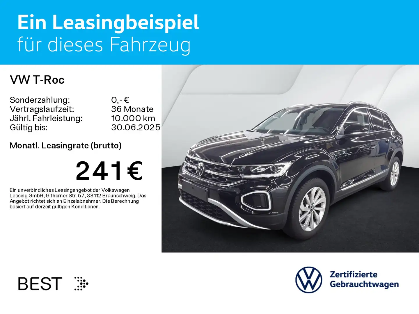 Volkswagen T-Roc T-ROC 1.5 TSI DSG STYLE*LED*AHK*NAVI*KLIMA*PDC*S Negro - 2