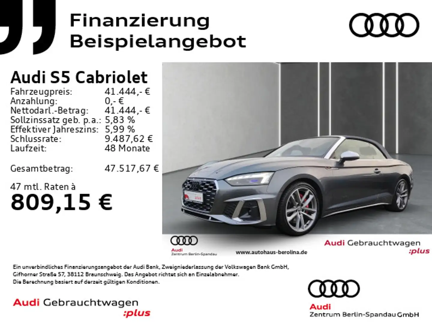 Audi S5 *MATRIX*HuD*360°*B&O*ACC*NAV+*SHZ* Grau - 1