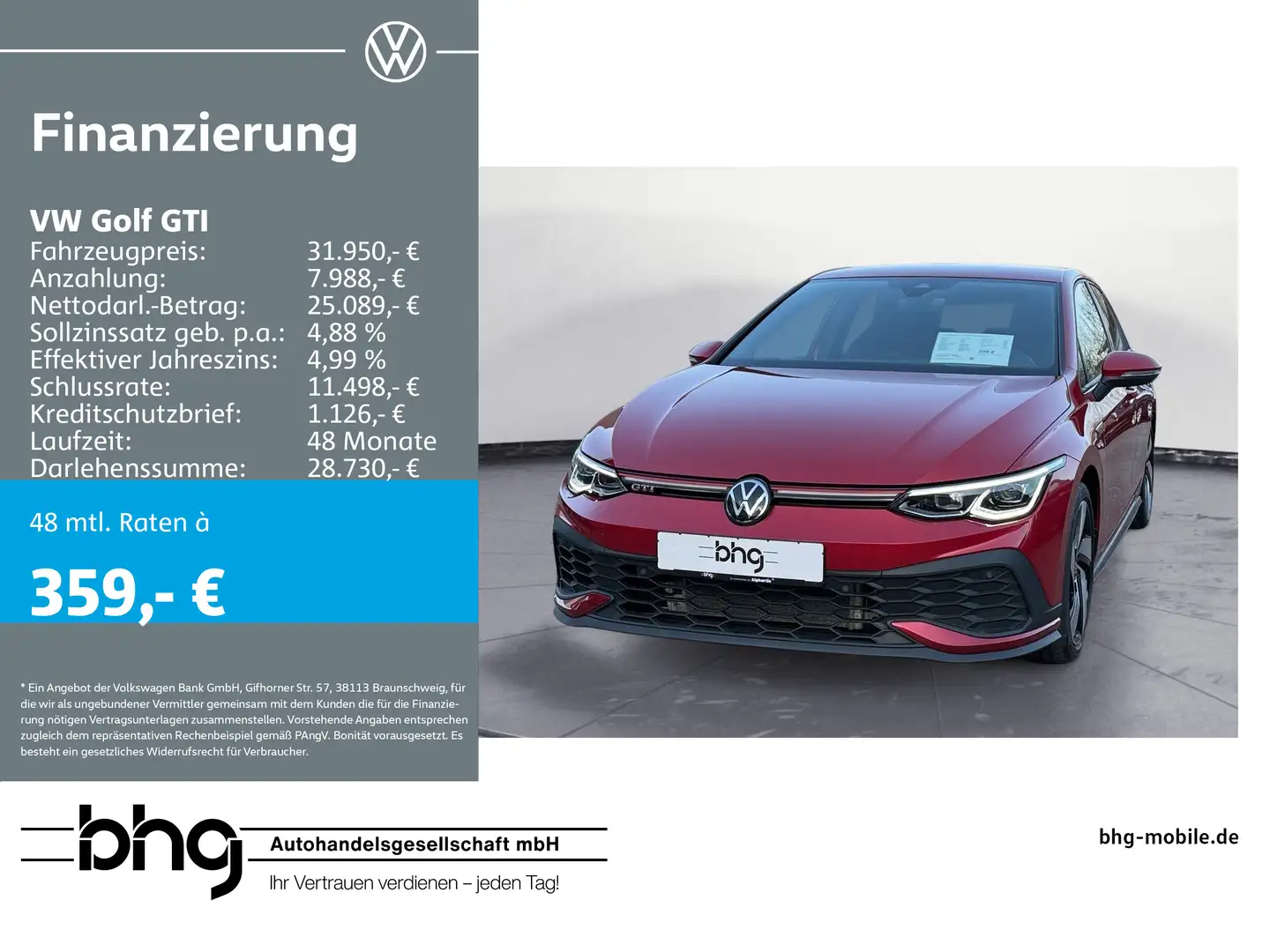 Volkswagen Golf GTI 2.0 TSI DSG CLUBSPORT Rot - 1