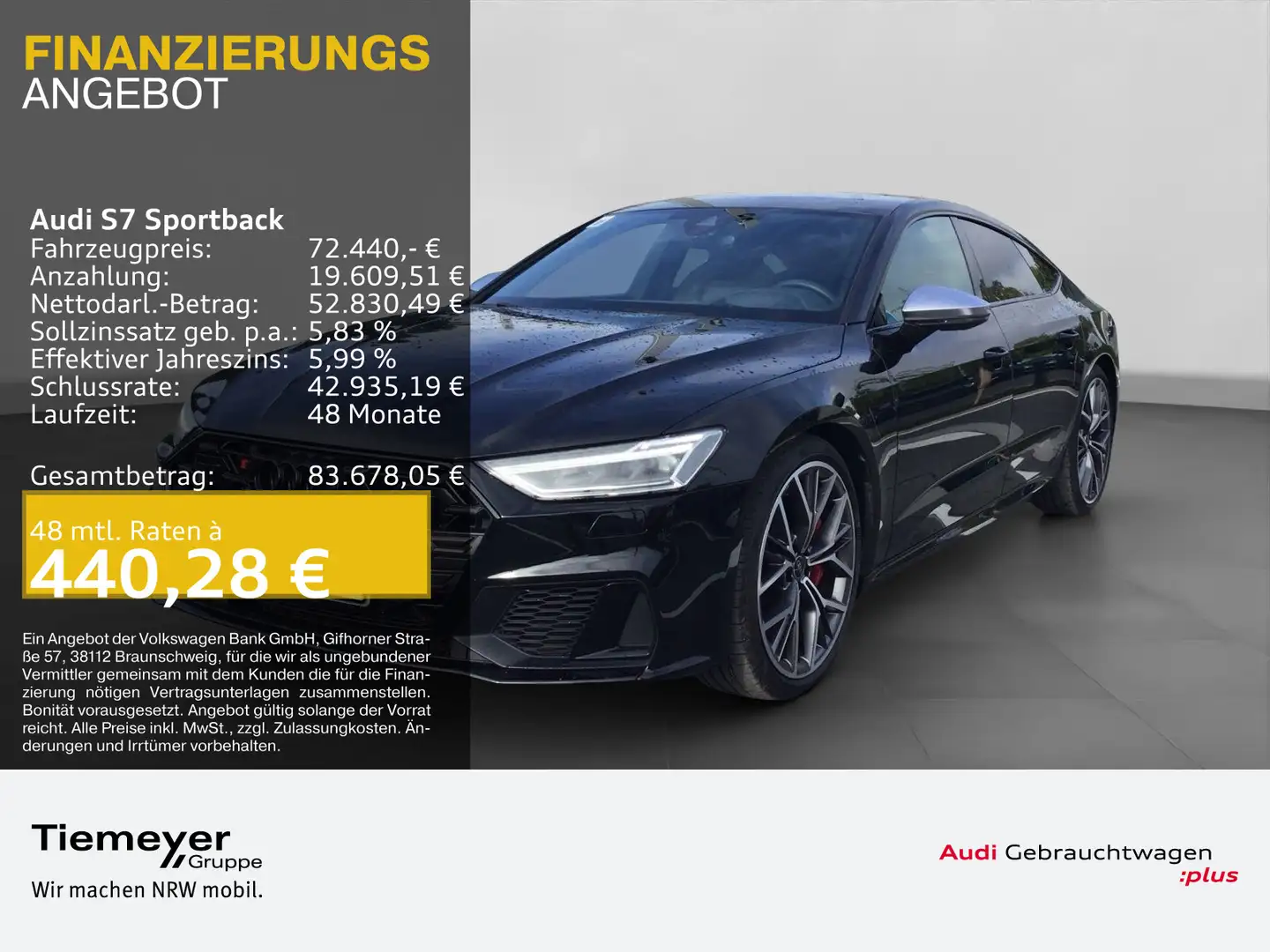Audi S7 TDI Q PANO KAMERA LM21 OPS+ Schwarz - 1