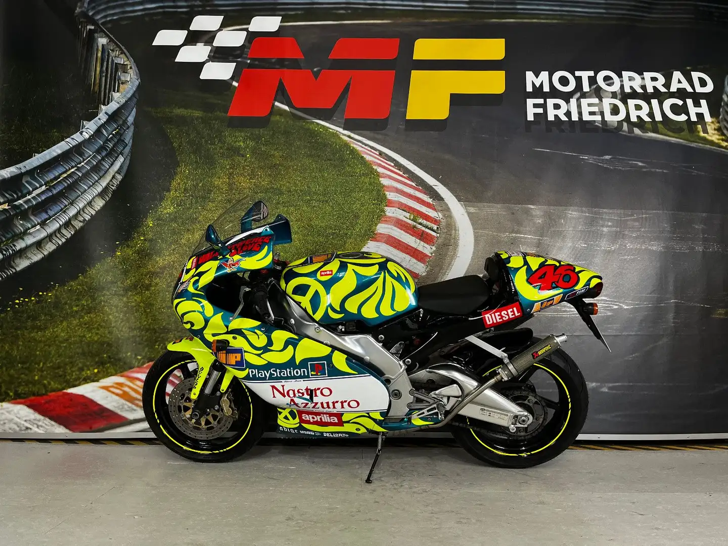 Aprilia RS 250 VALENTINO ROSSI MUGELLO 1999 LOVE & PEACE Galben - 2