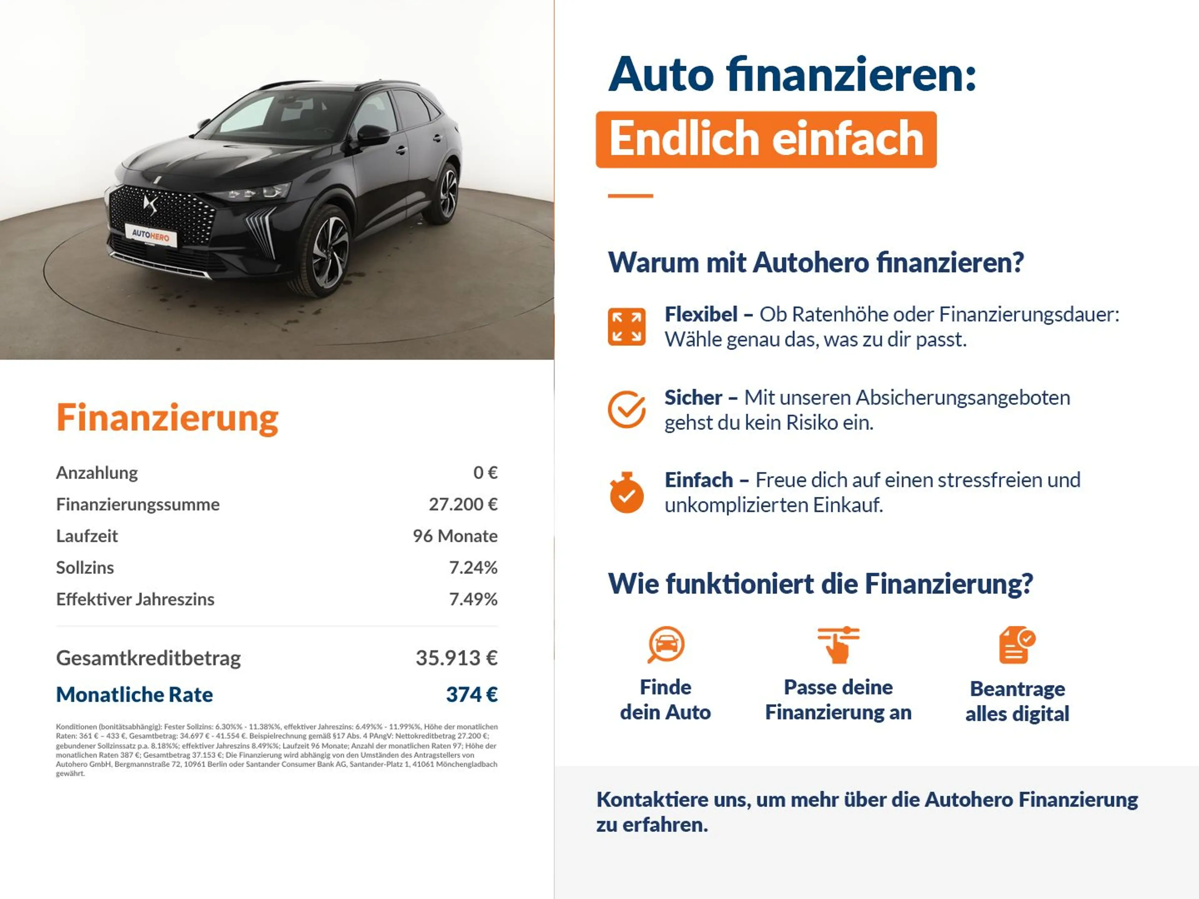 DS Automobiles DS 7 1.5 Blue-HDi Opera Aut.*NAVI*CAM*TEMPO* — photo 2