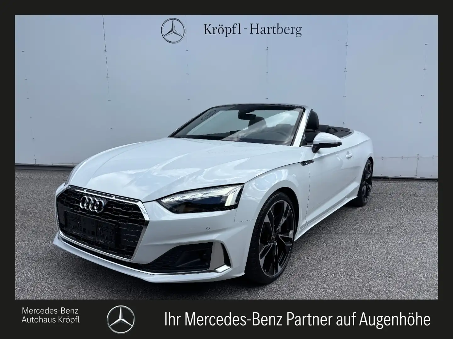 Audi A5 Cabrio 40 TFSI advanced S-tronic MMI Navi PDC Weiß - 1