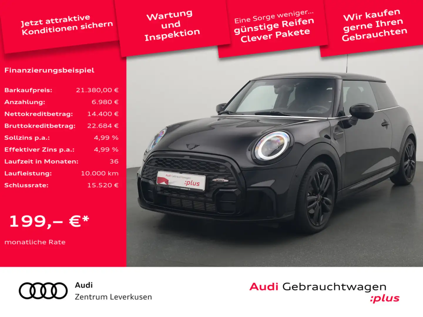 MINI One JCW Trim LEDER NAVI VIRT KEYLESS SHZ LED Schwarz - 1