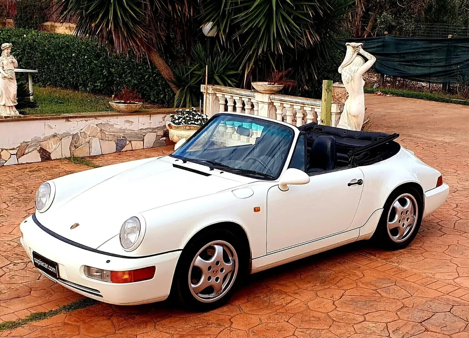 Porsche 964 911 Carrera 2 Cabriolet ASI targa ROMA Weiß - 1