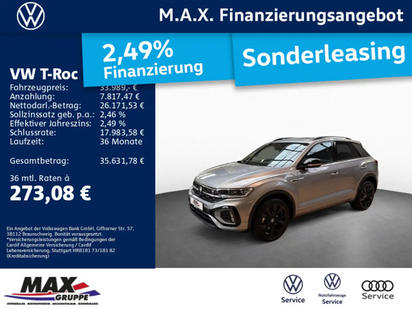 Volkswagen T-Roc 1.5 TSI DSG R-LINE BLACK ST. IQ.LIGHT+AHK+ Plateado - 1