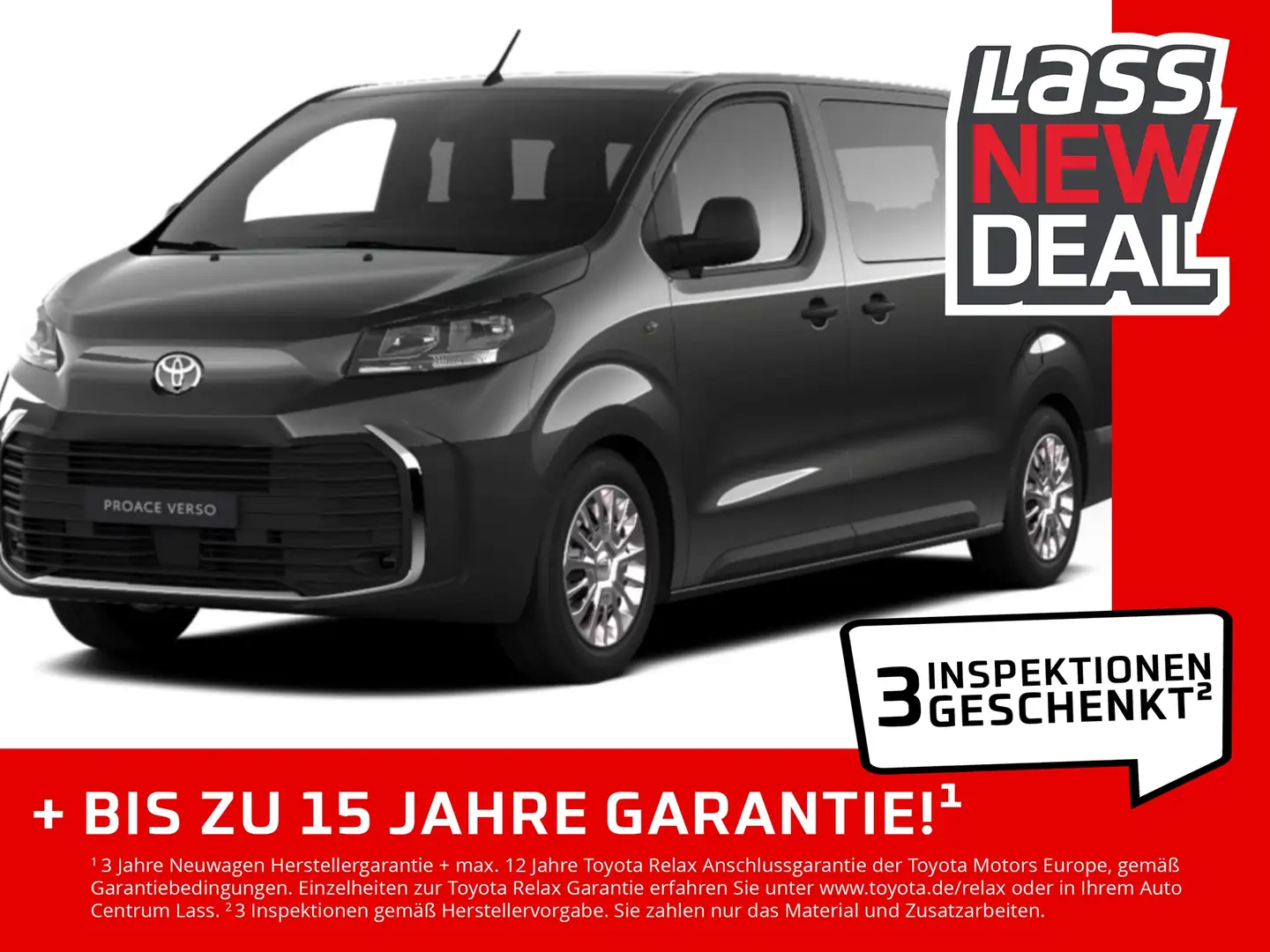 Toyota Proace Verso 2.0 D L2 Comfort +Navi+R-Kam+Privacy Grau - 1