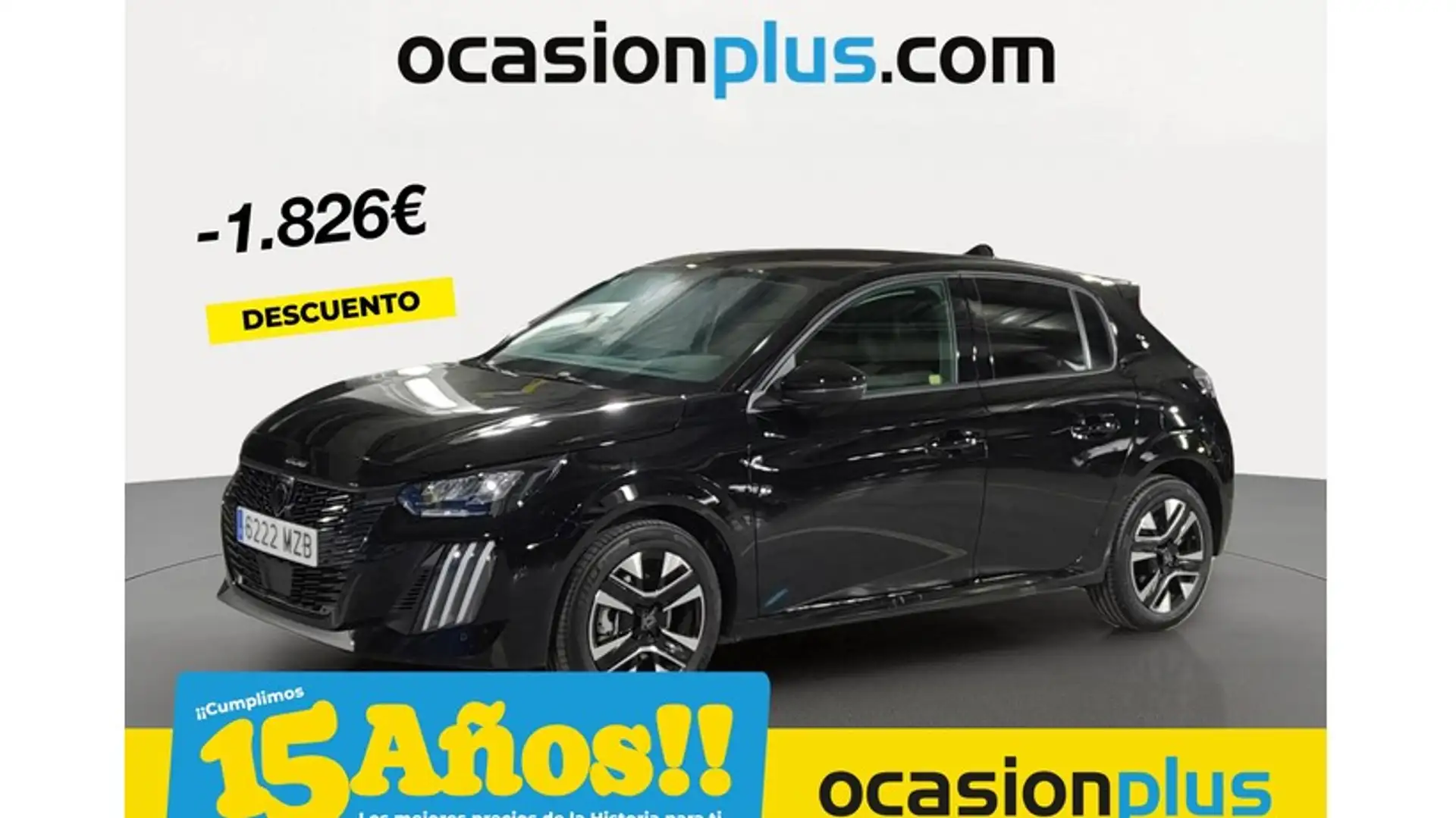 Peugeot 208 1.2 Hybrid Allure e-DCS6 100 Negro - 1