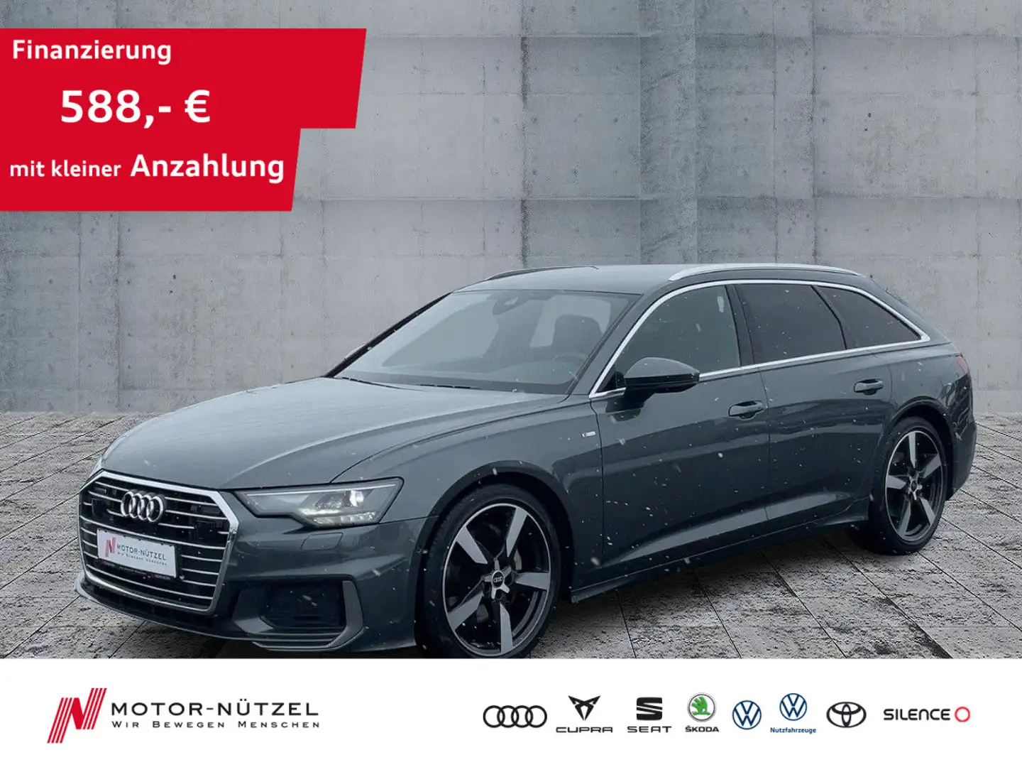 Audi A6 45 TDI QU SPORT 2xS-LINE LED+ACC+STDHZG Grau - 1