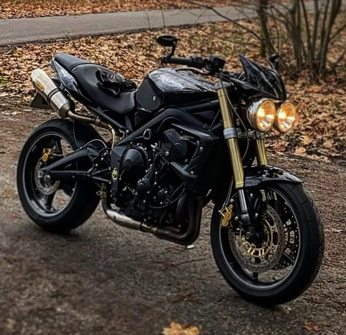 Triumph Street Triple 675 R uitgevoerd,Arrow exhaust, Wilbers racevering etc Negru - 1
