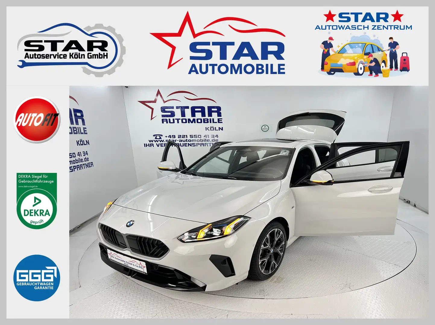 BMW 120 120d M Sport MildHybrid*2,0-110KW*NAVI*PANOR.DACH Weiß - 1