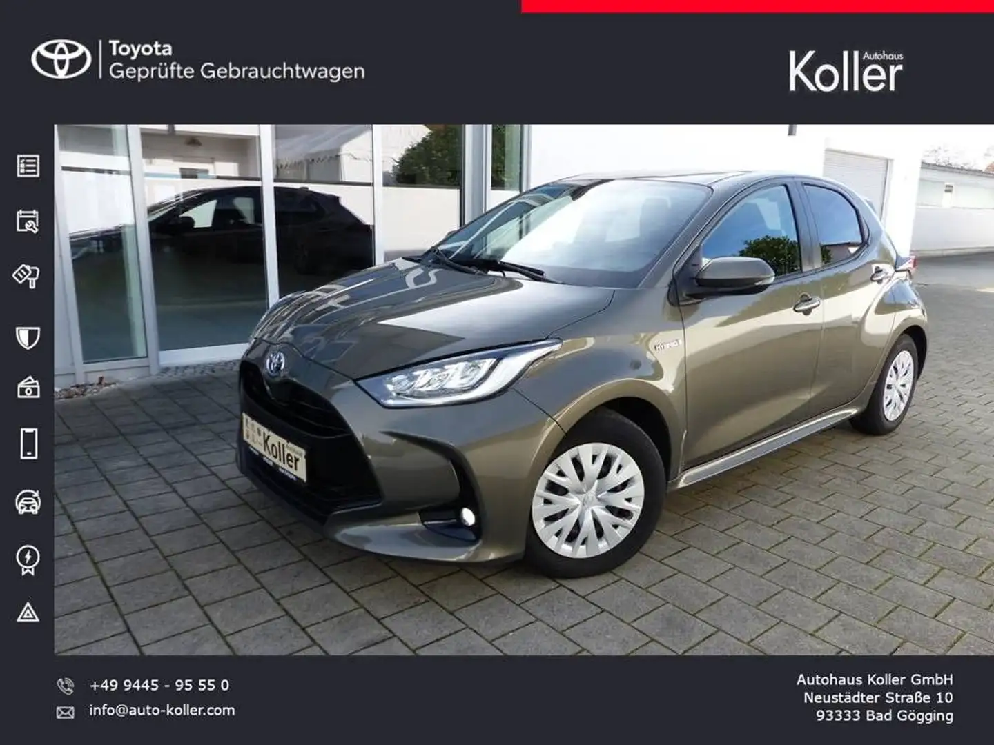 Toyota Yaris 1.5 Hybrid VVT-IE Klimaautomatik LED SHZ Brun - 1