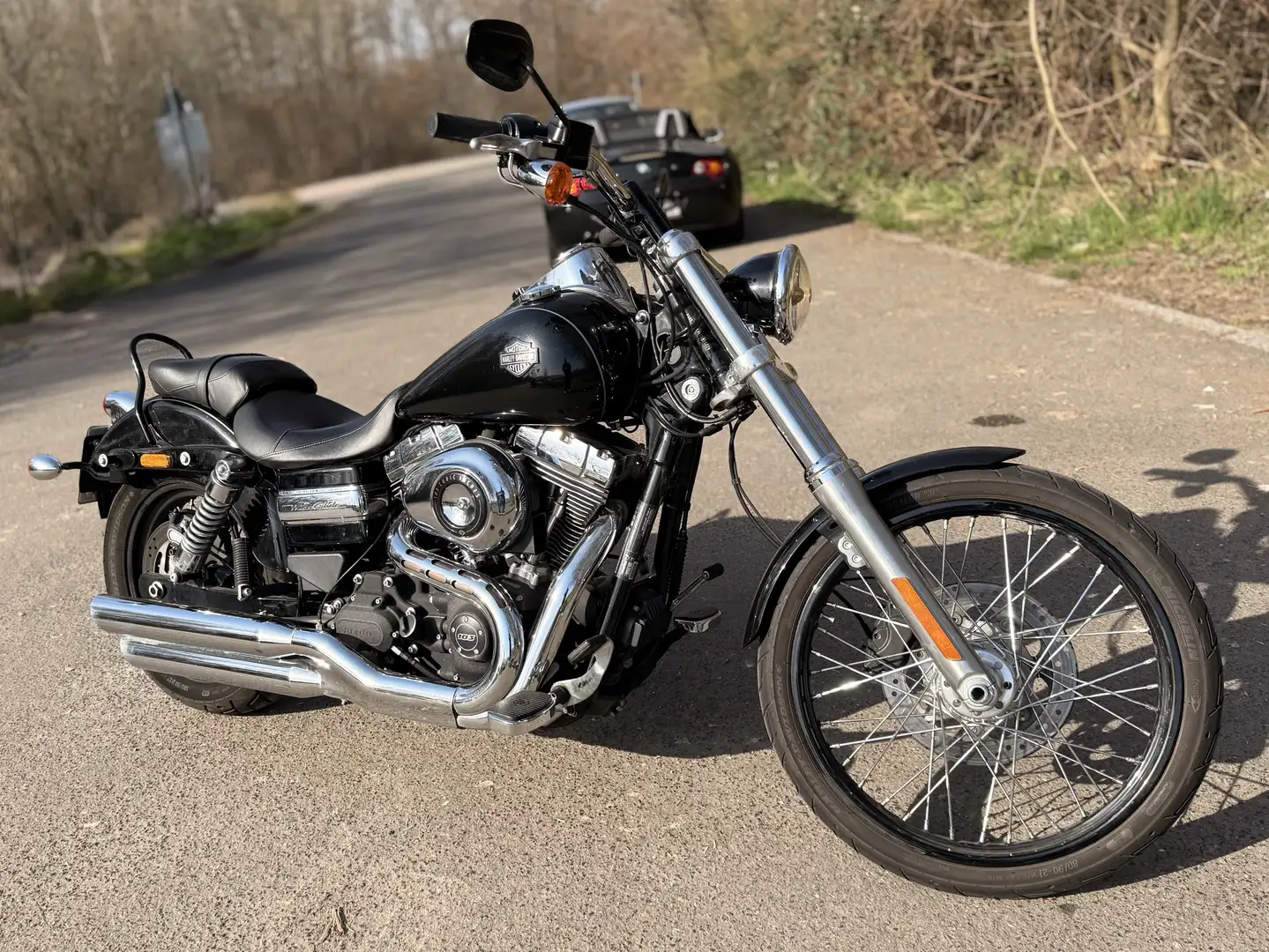 Harley-Davidson Dyna Wide Glide Deutsches Fahrzeug, Erstbesitz, Top mit Koffern! Negro - 2