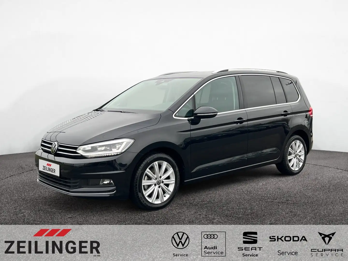 Volkswagen Touran Highline TSI DSG|7-S|AHK|eHECK|NAVI|ACC Schwarz - 1