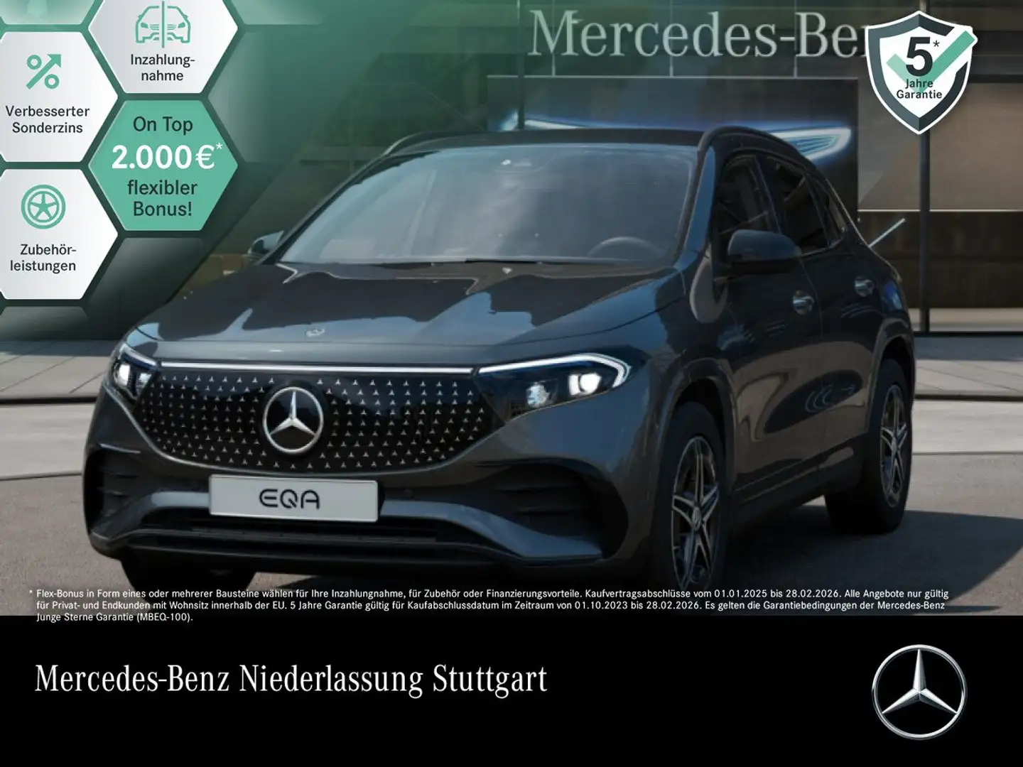 Mercedes-Benz EQA 300 4M AMG+NIGHT+PLUS-PAKET+KAMERA+MEMORY+SPUR Grau - 1