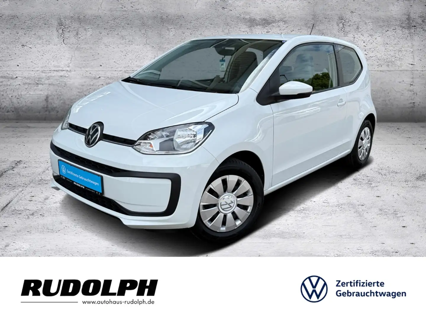 Volkswagen up! 1.0 Basis 5-Gang BT Klima DAB Maps & Dock Tagfahrl Weiß - 1