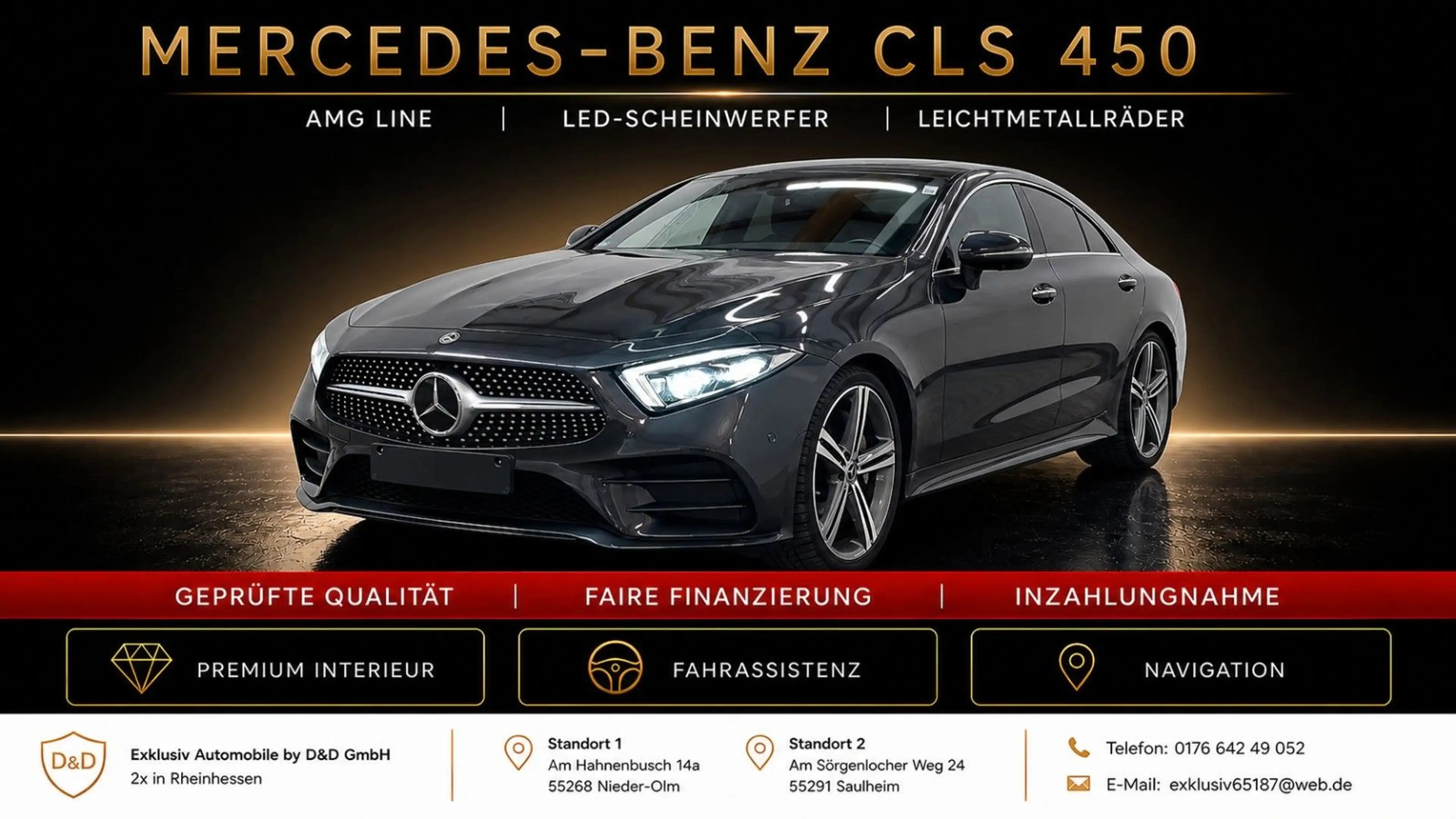Mercedes-Benz CLS 450 4M 9G AMG~UNFALLFREI+DEUTSCH+TOP AUSSTAT