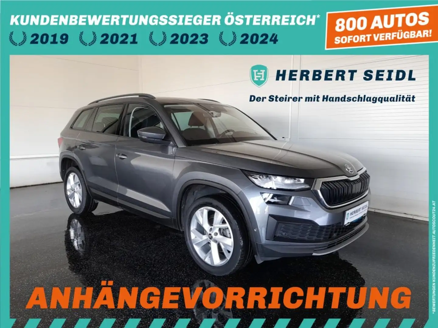 Skoda Kodiaq TOUR 2,0 TDI DSG *MATRIX-LED / 19 ZOLL / VIRTUELL / NAVI / AHV & KAMERA / ACC / E-KLAPPE* Grau - 1