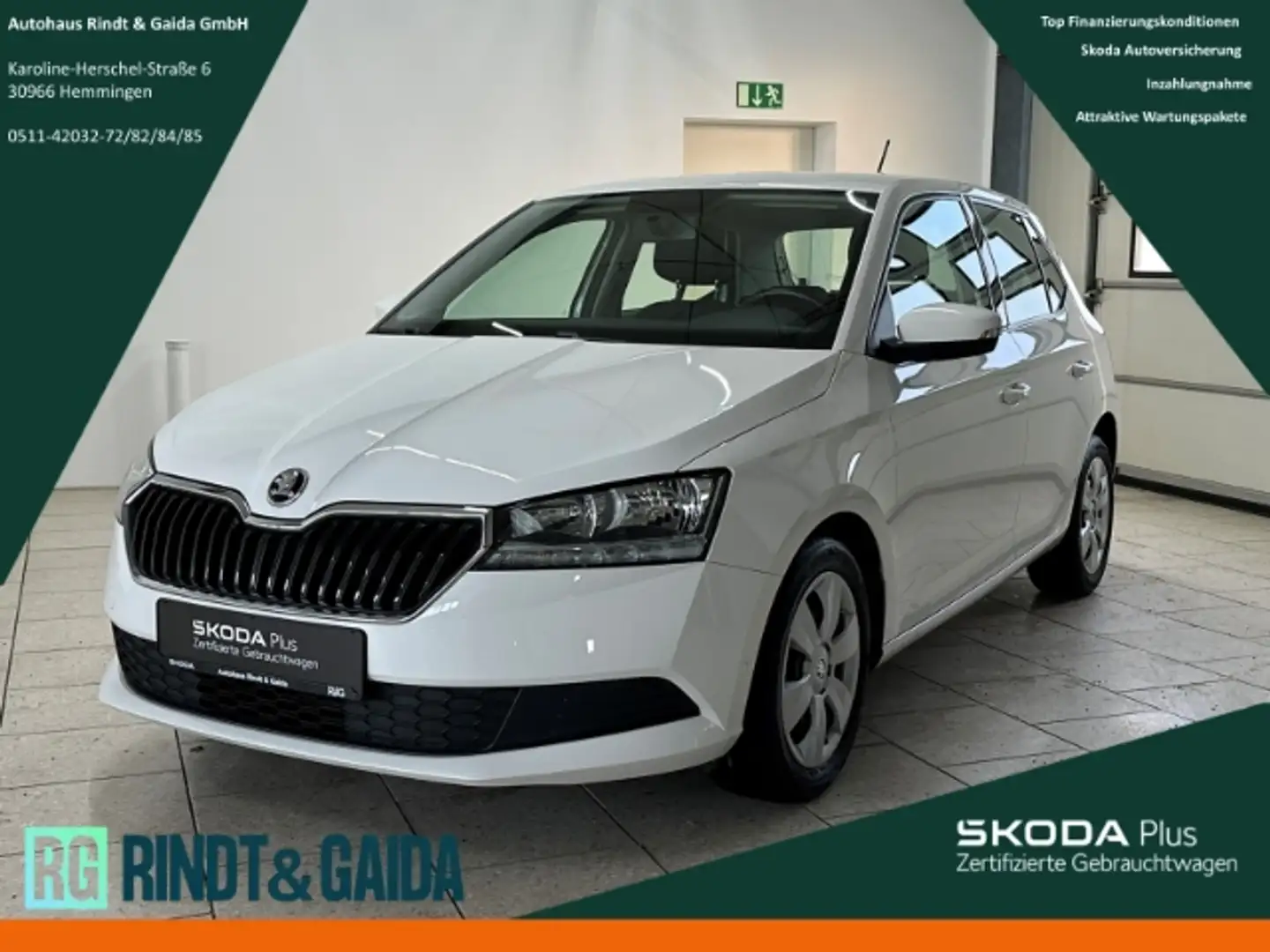 Skoda Fabia 1.0 Active SHZ Klima Freisprech PDC Weiß - 1