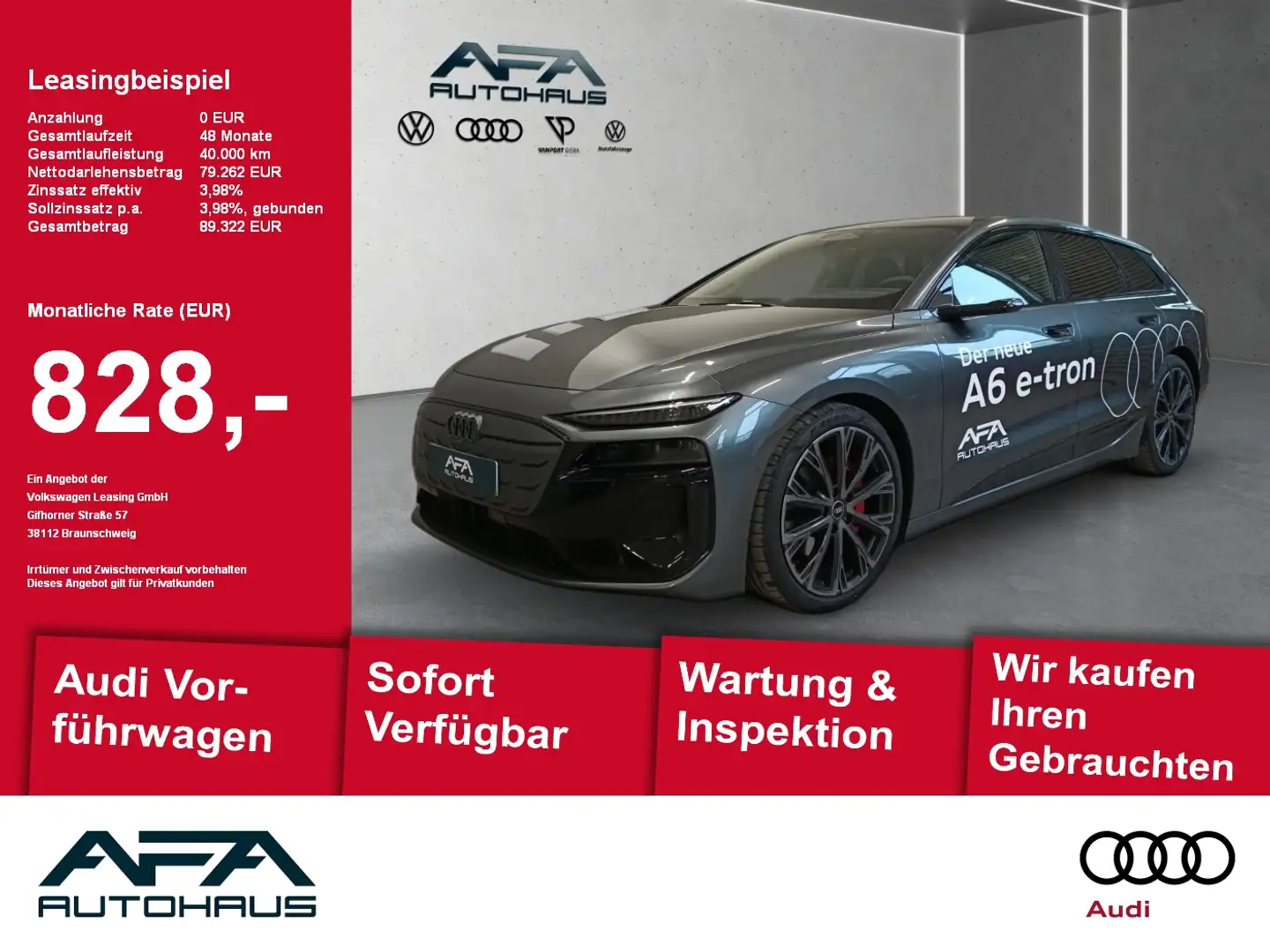 Audi A6 e-tron Avant performance Matrix*B&O*HUD*Pano Grau - 1