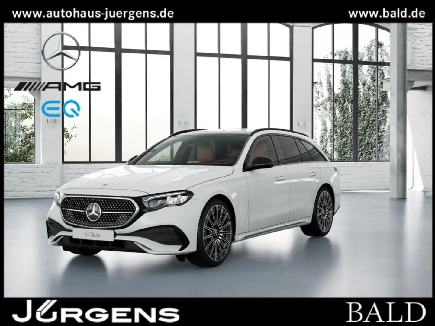 Mercedes-Benz E 220 d T AMG-Sport/Pano/AHK/Night/Distr/360/21 Weiß - 1