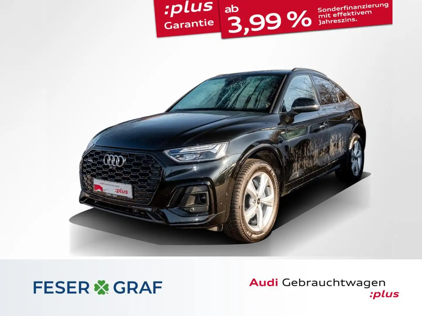 Audi Q5 Sportback 40 TDI qu. S line /Pano/ACC/AHK/Kameras Schwarz - 1