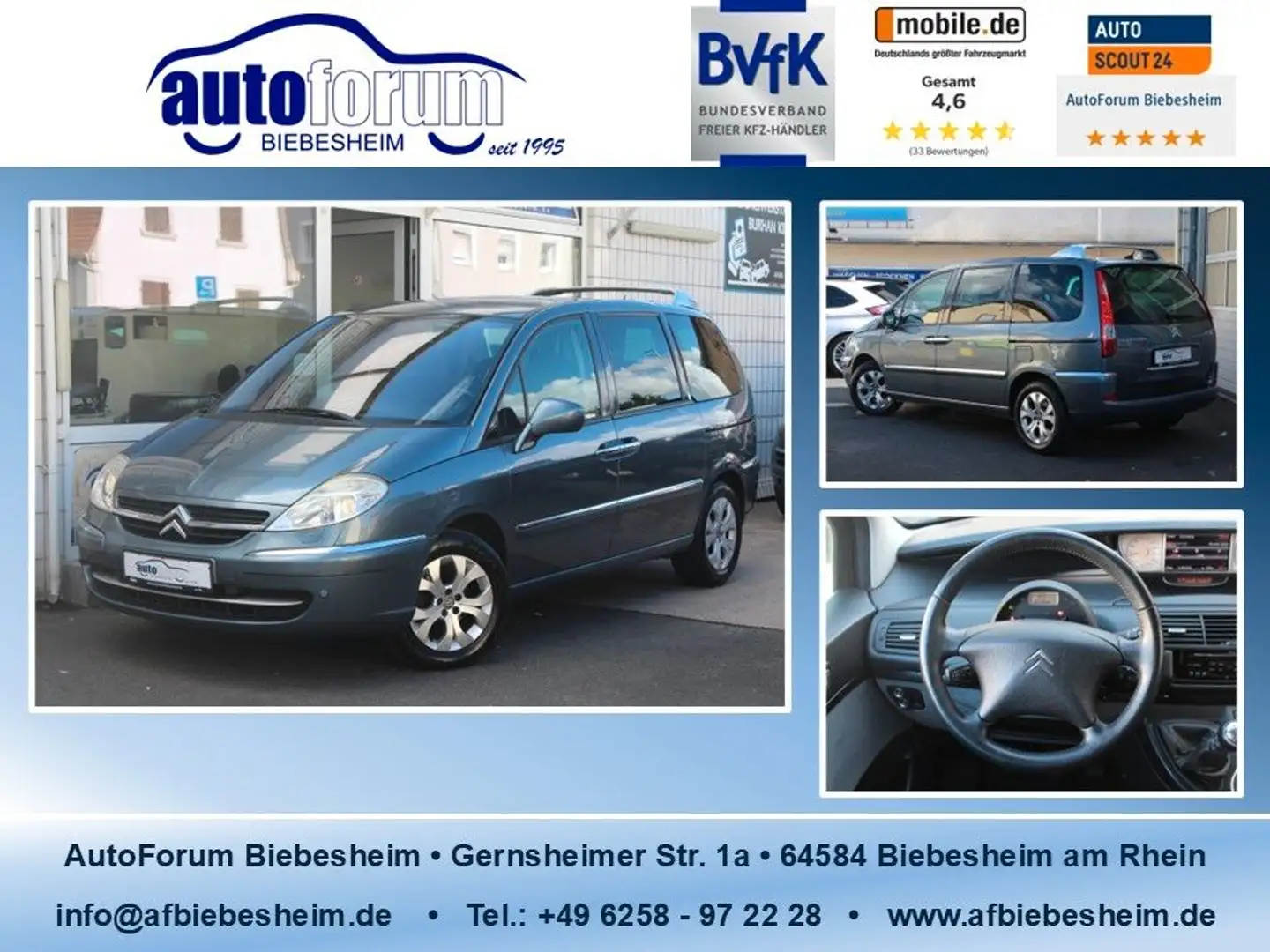 Citroen C8 2.0 HDi Attraction Navi*AHK*2. Hand Silber - 1