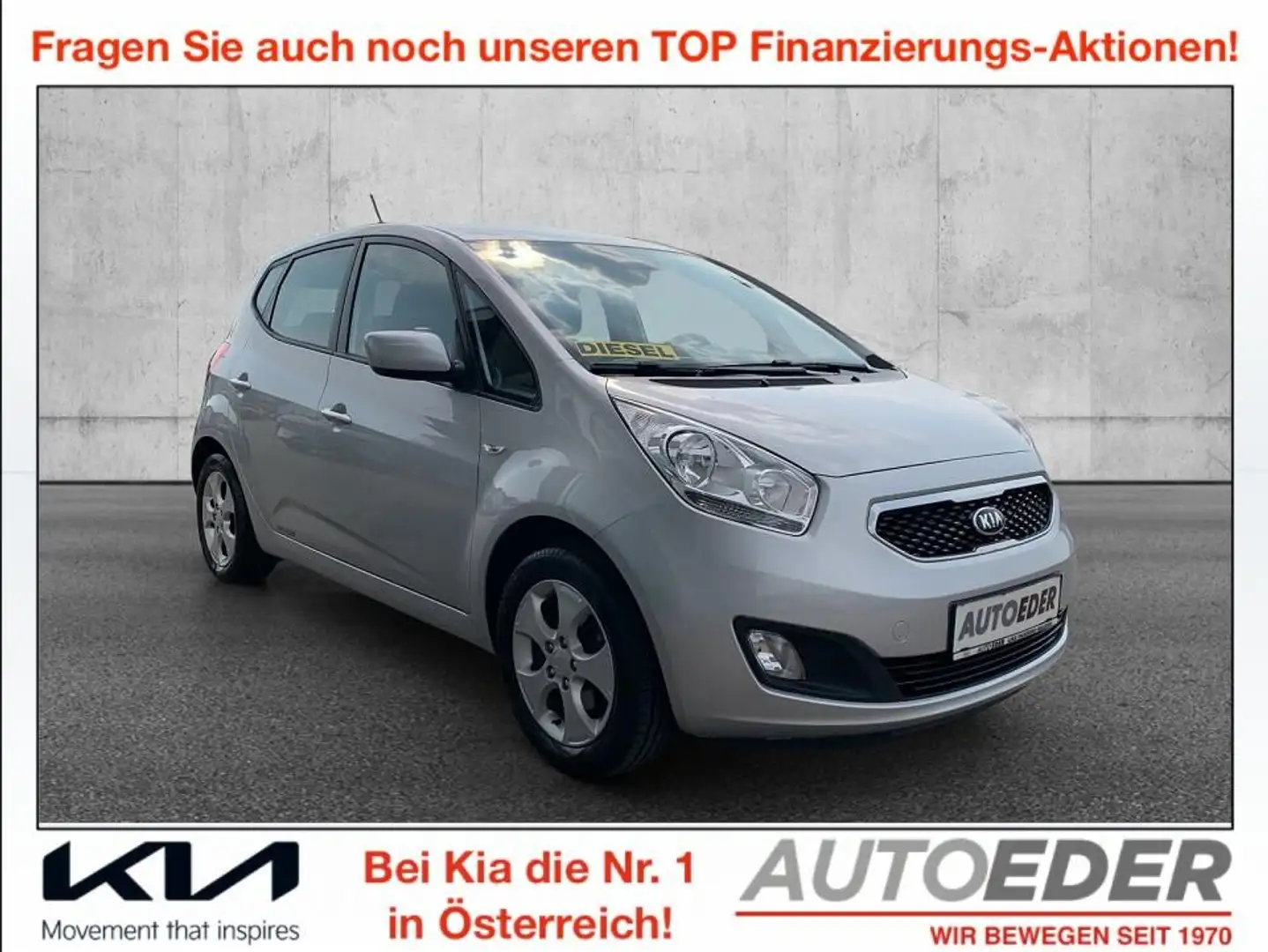 Kia Venga 1,4 CRDi DPF ISG Active Blockbuster Silber - 1