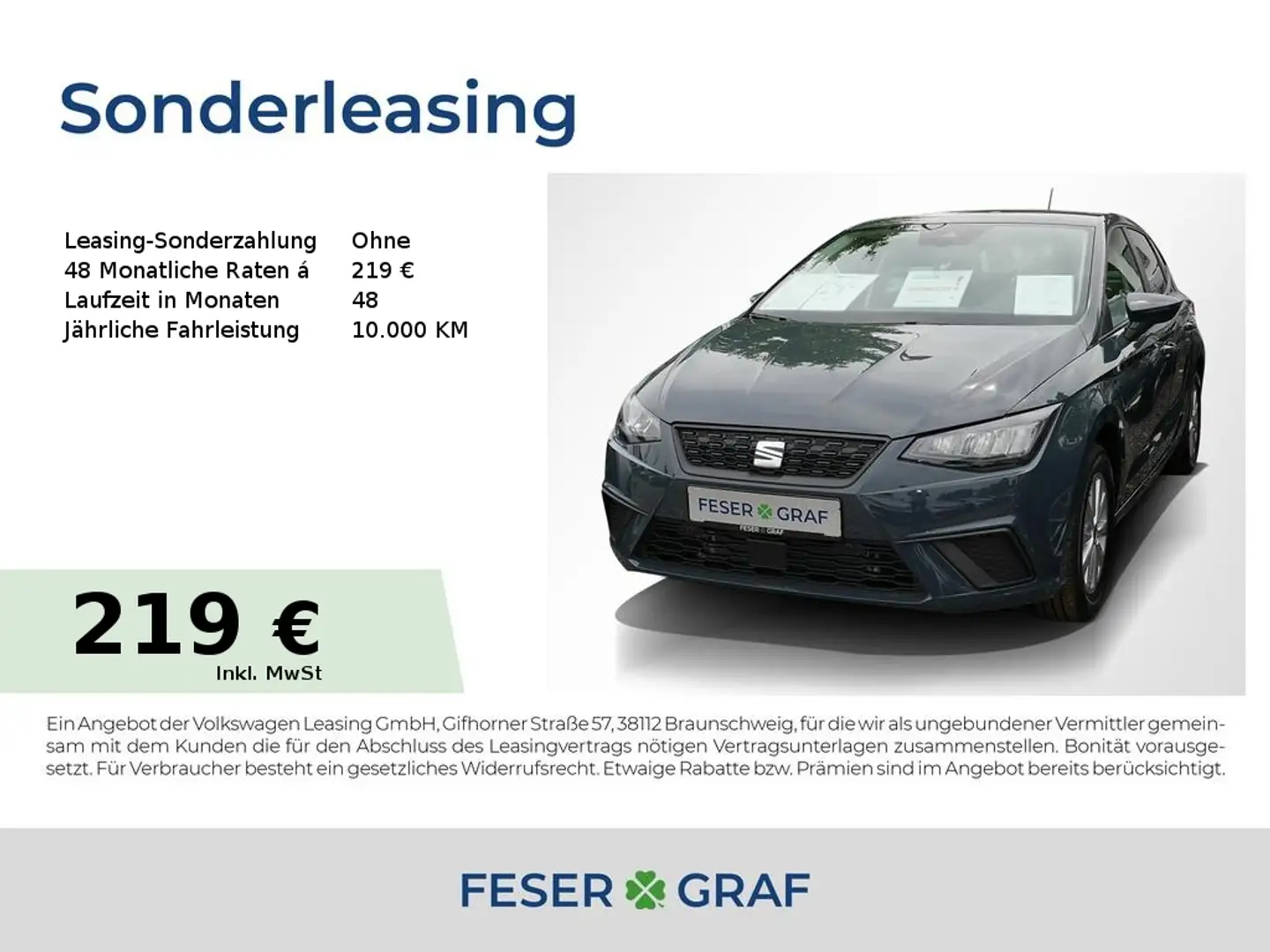 SEAT Ibiza 1.0 TSI Road Edition DSG Navi RüKa Sitzh. Blau - 1
