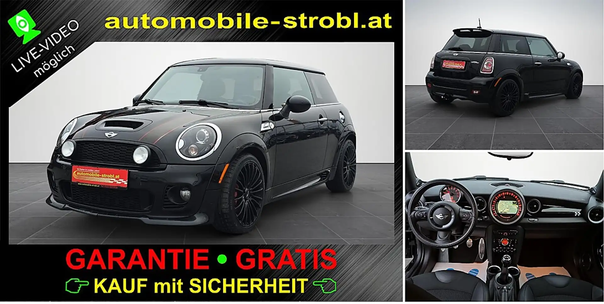 MINI John Cooper Works MINI JCW 1,6 *Pano*H&K*Navi*GARANTIE* Schwarz - 1