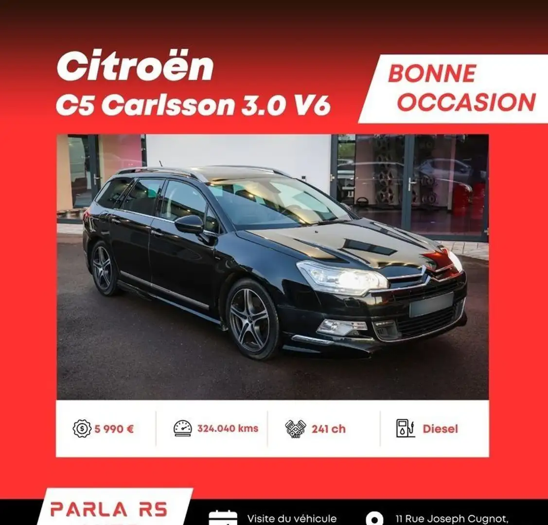 Citroen C5 Citroën 3.0 HDi V6 Finition Carlsson 241ch boîte automatique Negro - 1