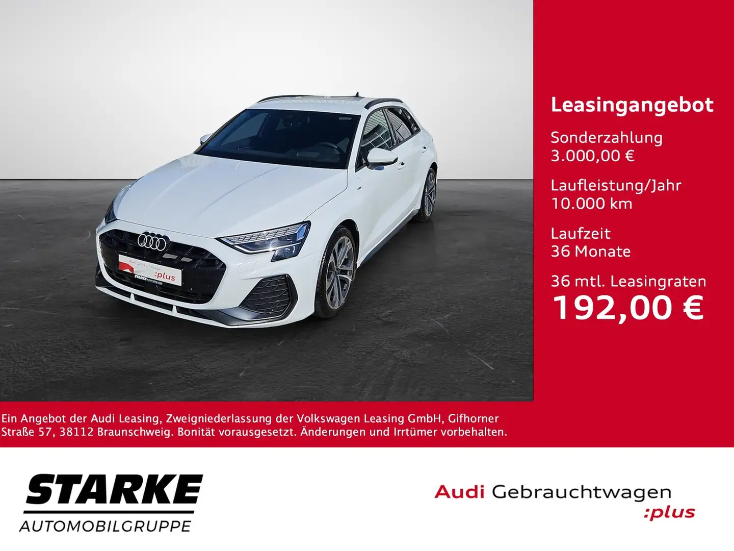 Audi A3 Sportback 30 TFSI S tronic S line NaviPlus LED ... Weiß - 1