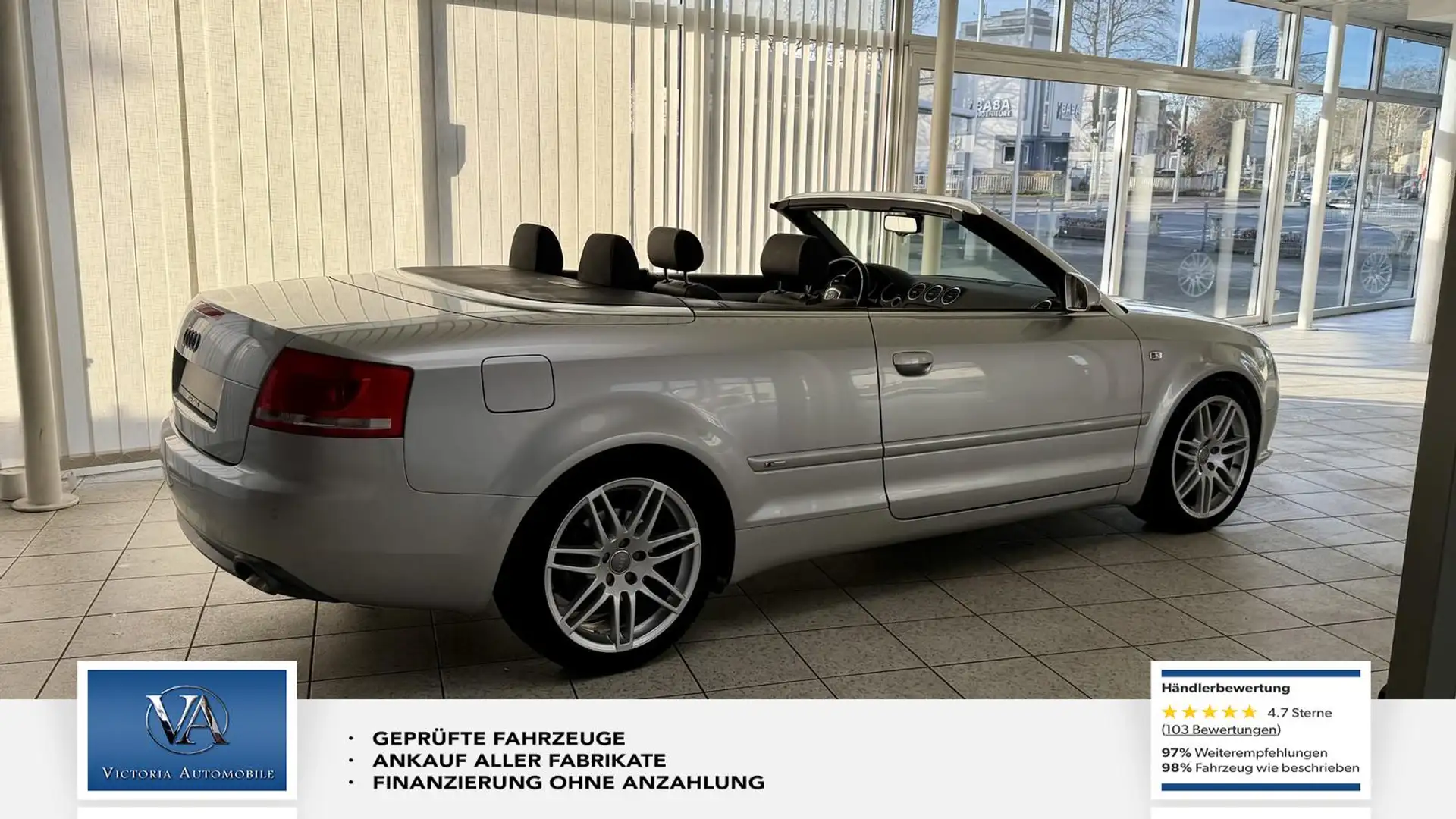 Audi A4 Cabriolet S Line* Sehr gepflegt* Leder* Navigation Silber - 2