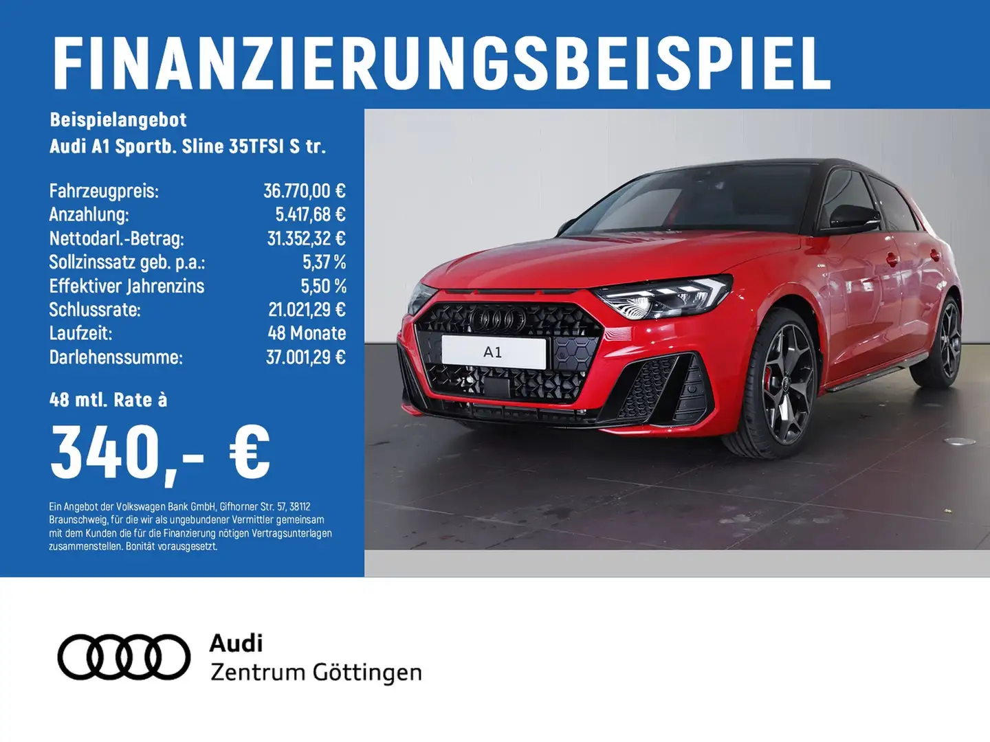 Audi A1 Sportb. Sline 35TFSI S tr. INFOTAINMENT+SONOS Rojo - 2