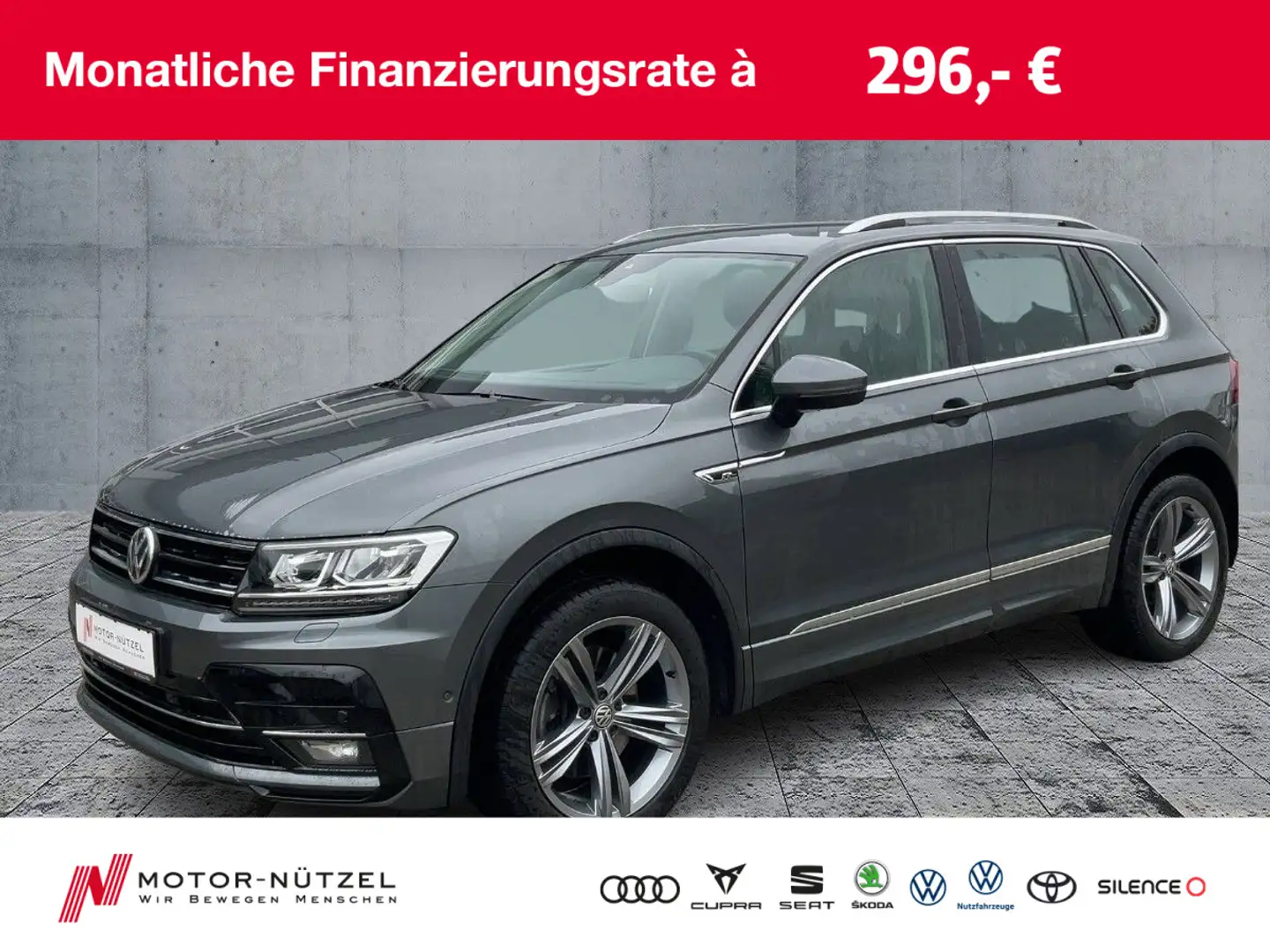 Volkswagen Tiguan 2.0 TDI 4M DSG HL LED+NAVI+RFK+ACC+AHK+19 Grau - 1