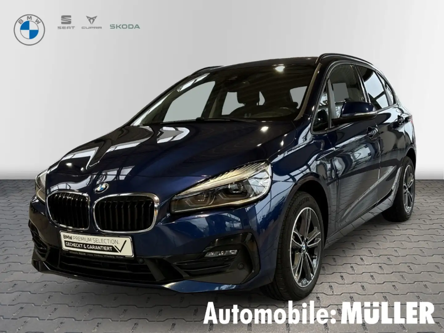 BMW 218 Active Tourer Sport Line Park-Assistent Navi Leder Bleu - 1