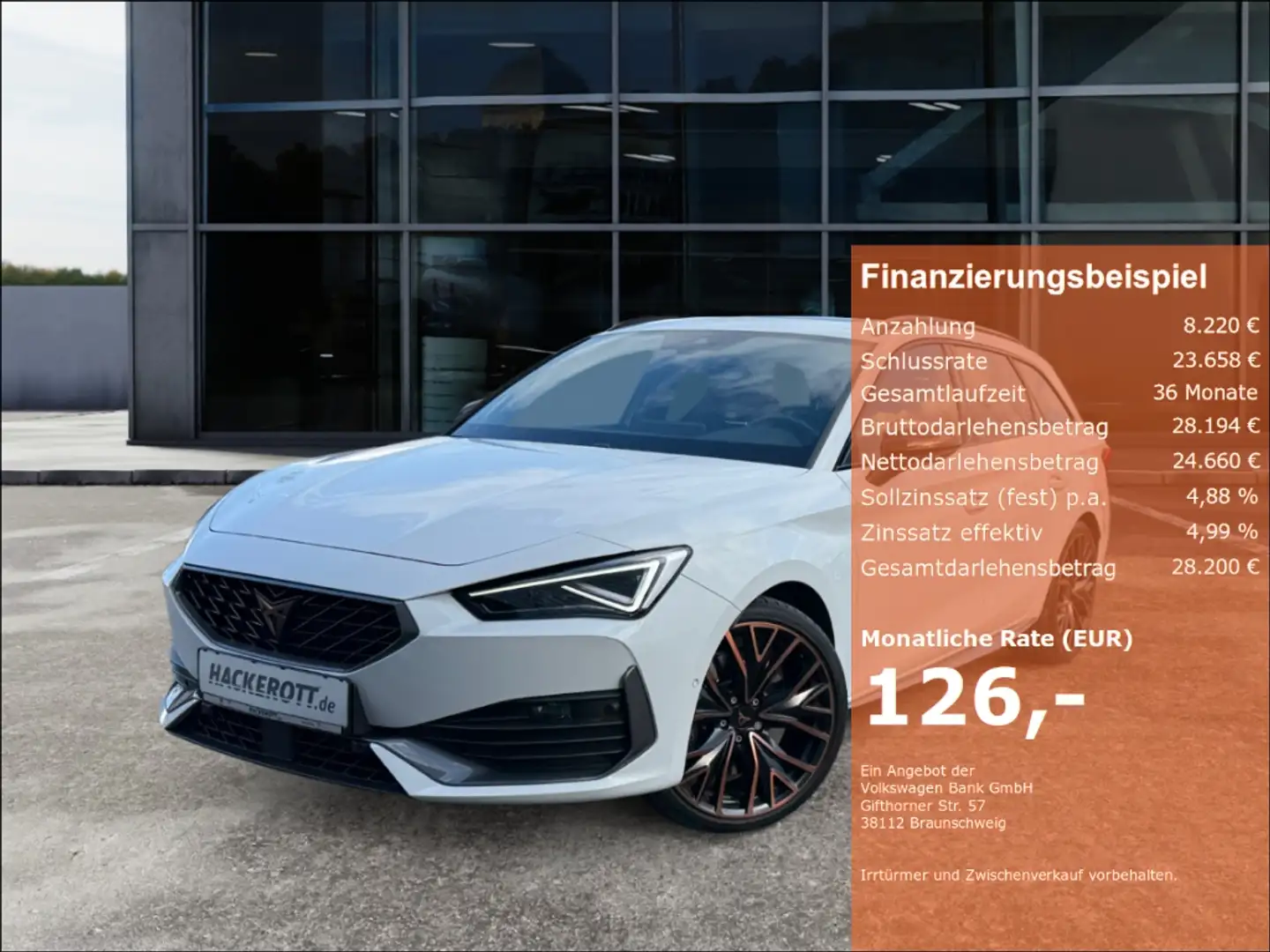 CUPRA Leon ST 2.0 TSI Navi Panorama LED elektr. Sitze Rückfah Weiß - 1