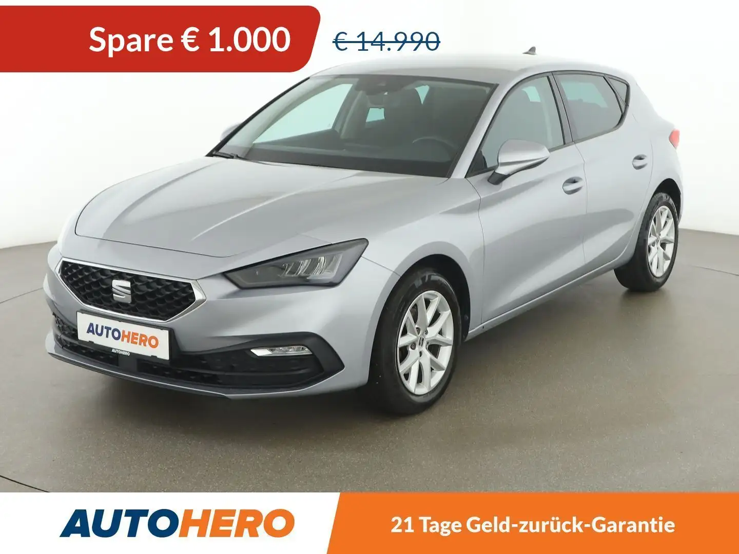 SEAT Leon 1.0 TSI Reference *LED*TEMPO*PDC*SPUR*KLIMAAUT*BT* Grau - 1