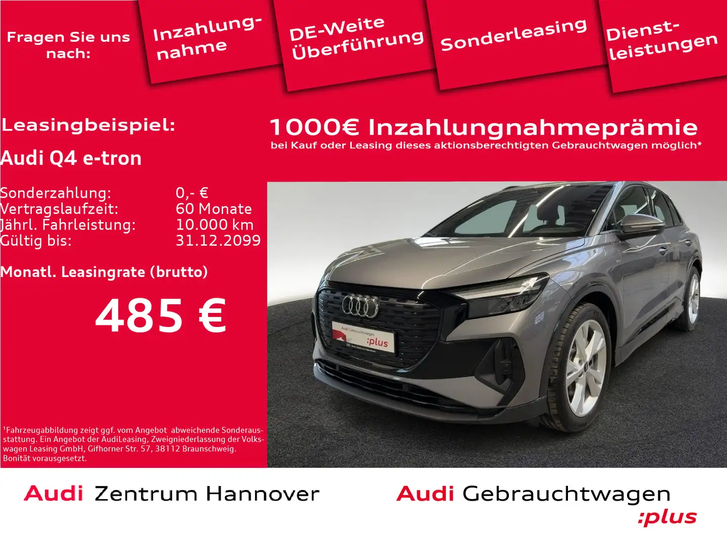 Audi Q4 e-tron 40 AHK LED Kamera DAB virtual ACC Navi Gris - 1