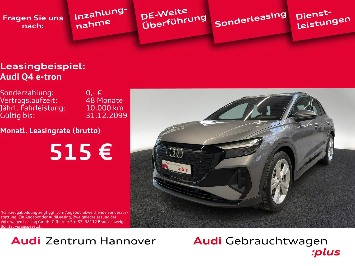 Audi Q4 e-tron 40 AHK LED Kamera DAB virtual ACC Navi Grijs - 1