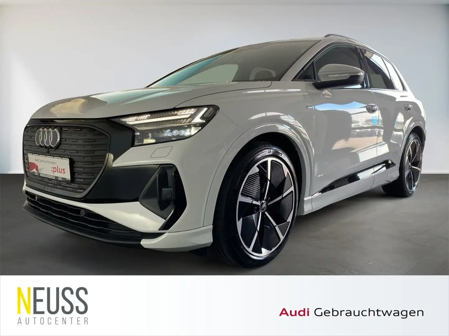 Audi Q4 e-tron 50 quattro S line HUD+PANO+AHK+ACC+NAVI Weiß - 1