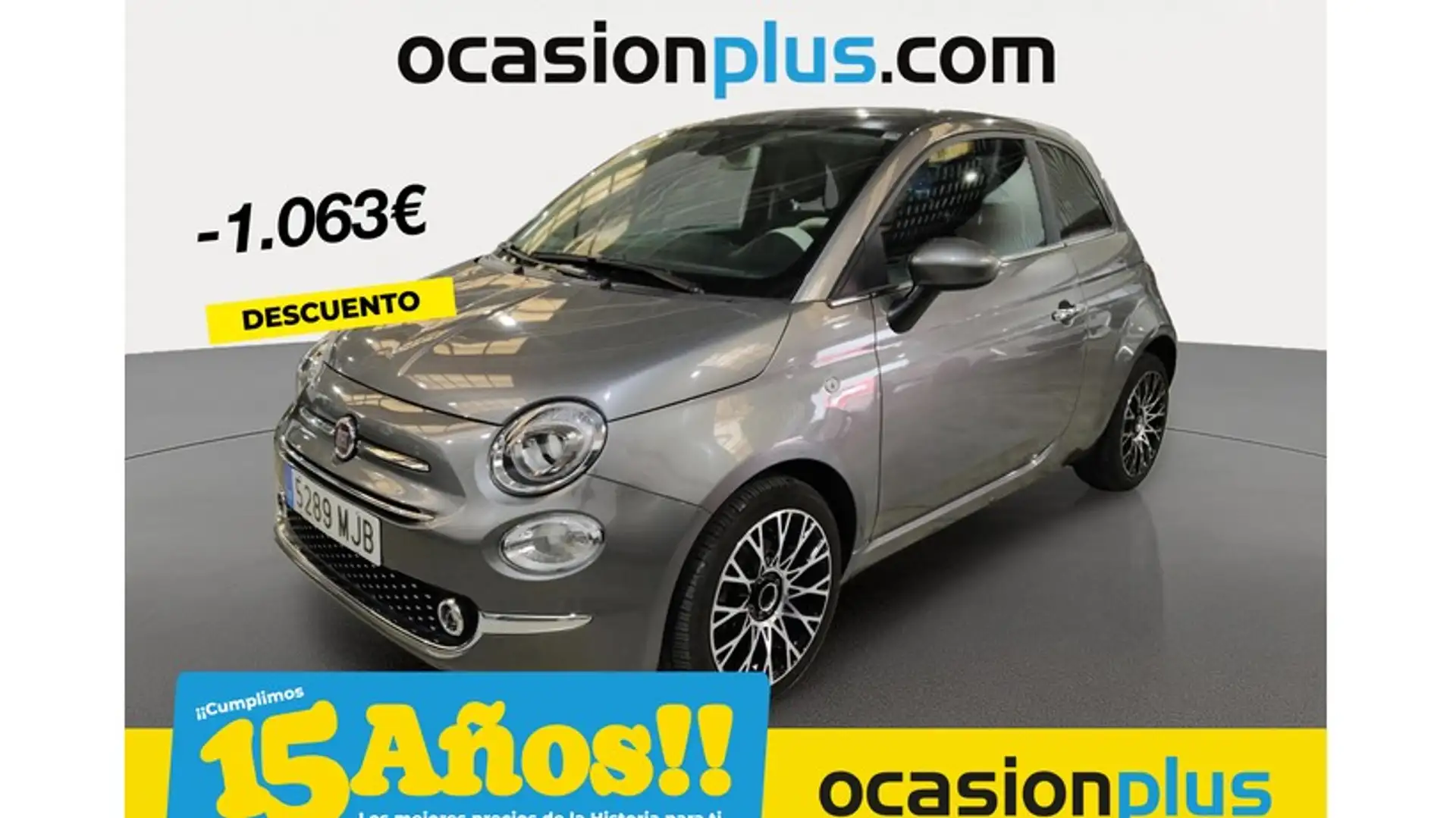 Fiat 500 1.0 Hybrid Dolcevita 52kW Gris - 1