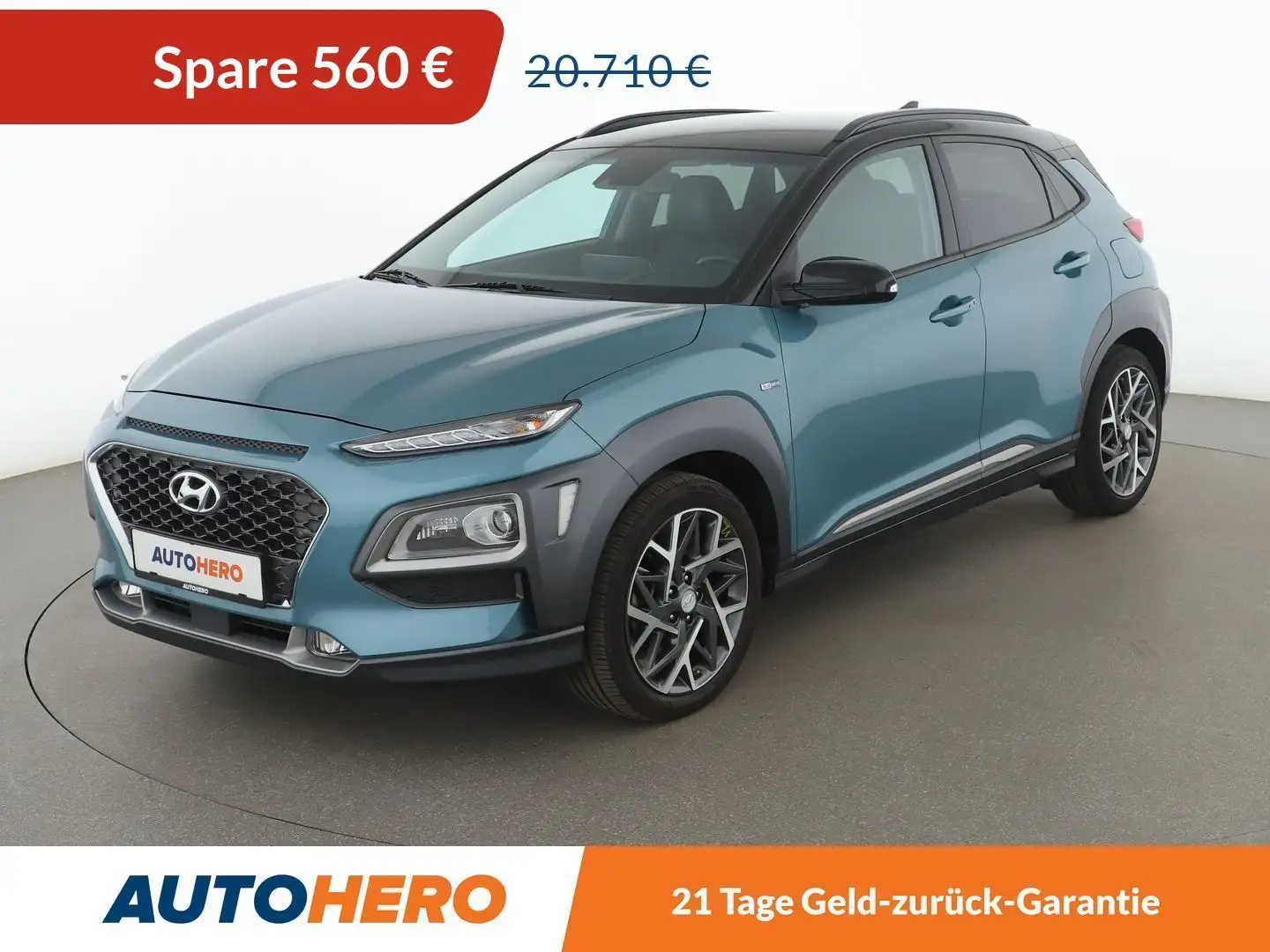 Hyundai KONA 1.6 Hybrid Premium 2WD Aut.*NAVI*LED*HUD*CAM*ACC* Bleu - 1