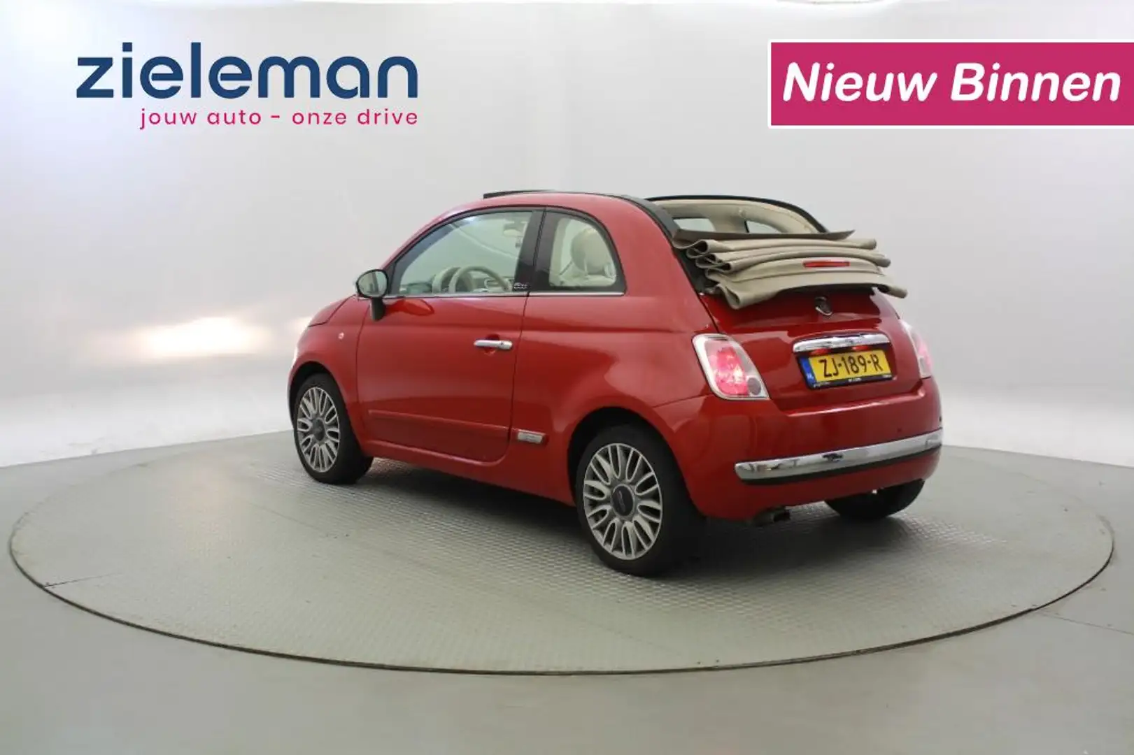 Fiat 500C 1.2 Lounge Cabrio - Airco Rood - 2