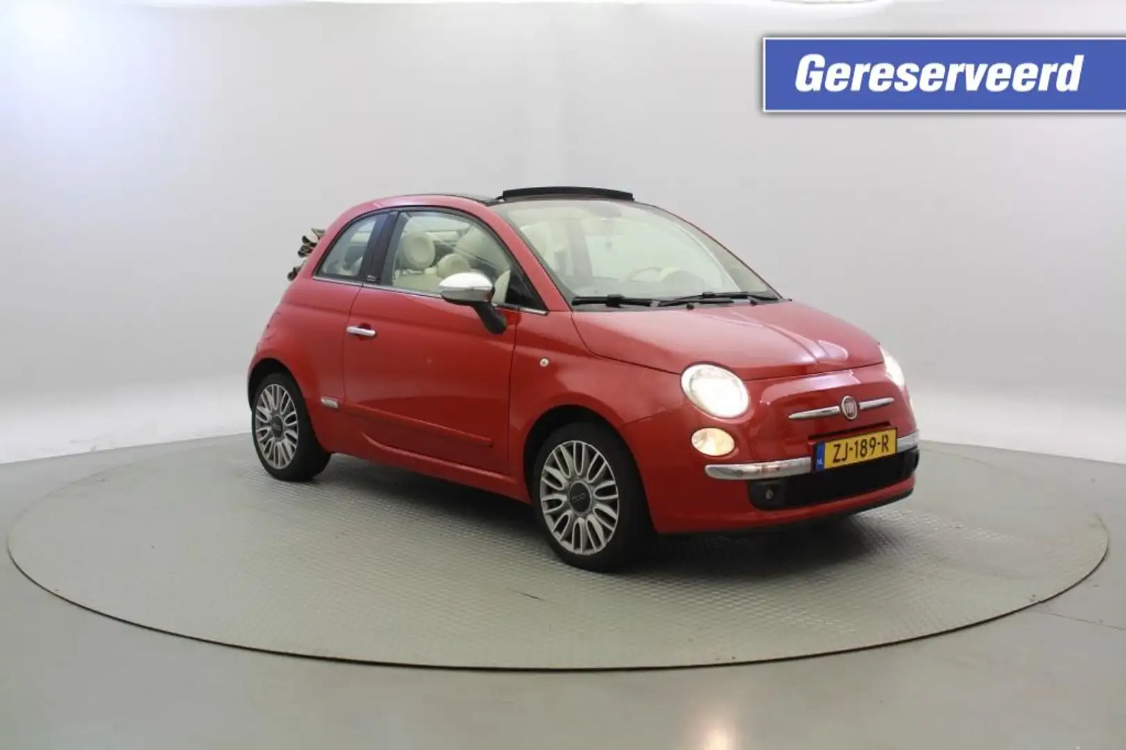 Fiat 500C 1.2 Lounge Cabrio - GERESERVEERD!!! Rood - 1