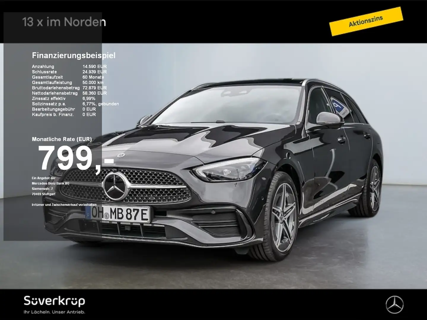 Mercedes-Benz C 300 de T AMG DISTR PANO AHK 360 PDC SHZ MEMO Grau - 1