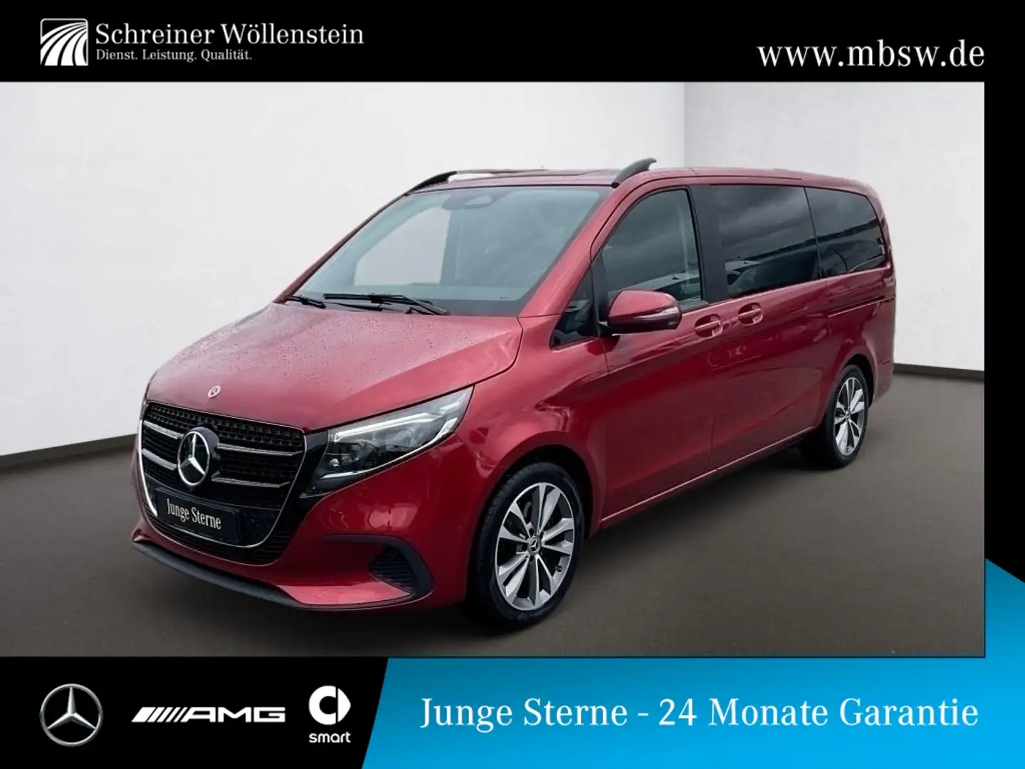 Mercedes-Benz V 220 d STYLE Lang AHK2,5t*Dirstr*Kamera*Ambient Rouge - 1