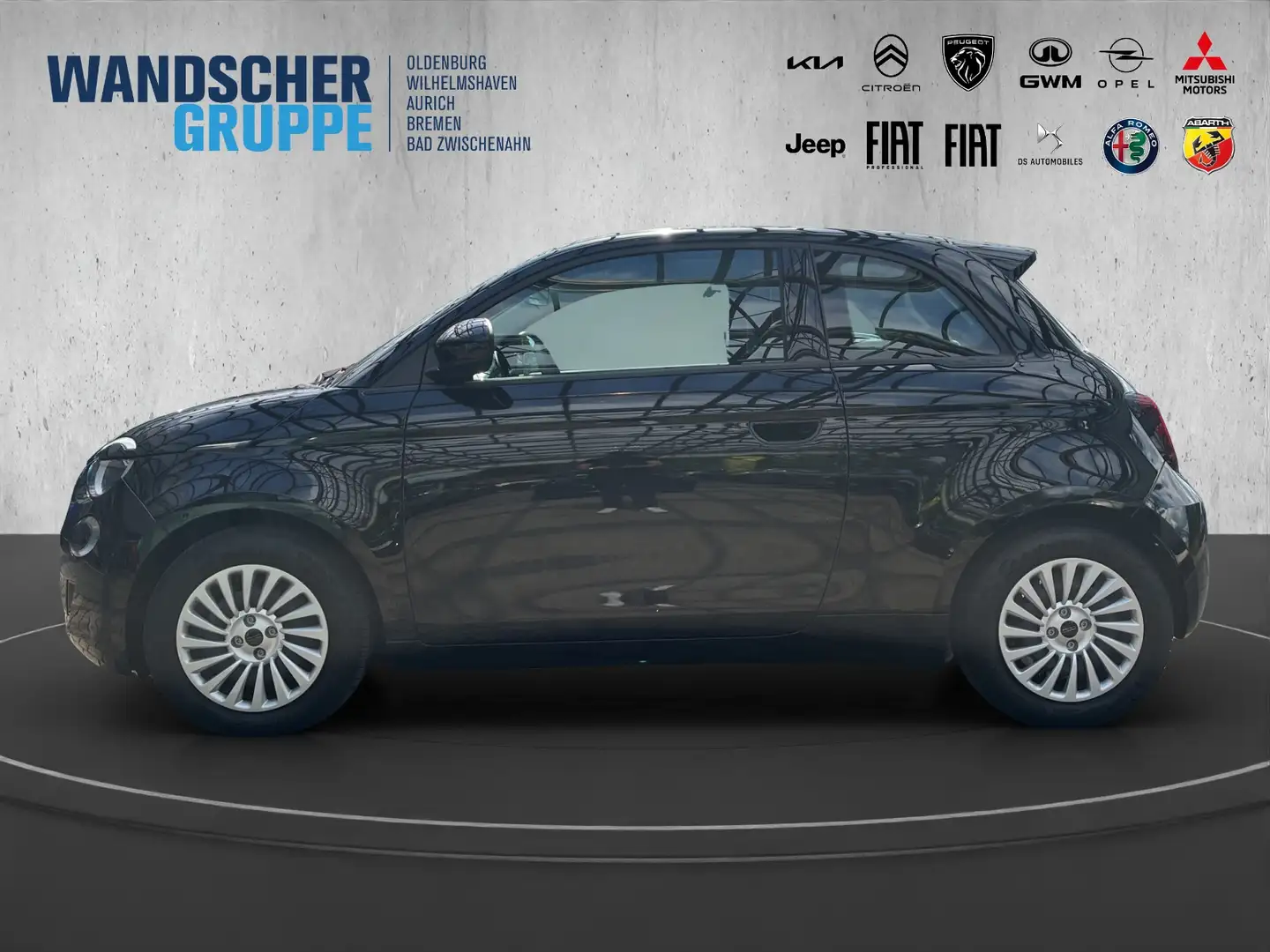 Fiat 500e Action 23,8 kWh Klima+SHZ+Carplay Schwarz - 2