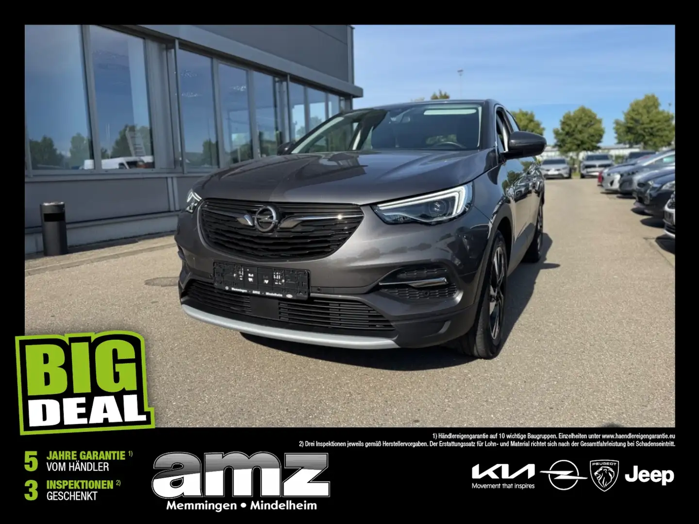 Opel Grandland X Turbo INNOVATION LED+Navi+SHZ+LM Grijs - 1